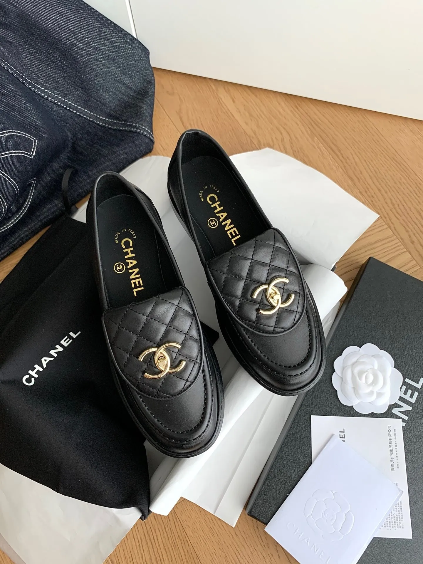 👟👟Ex-factory price 480👟👟 Women's shoes, women's clothing, women's shoes factory Chanel Chanel 2022 new flip retro diamond loafers new color imported lambskin upper, original molded hardware big buckle electric embroidery lining mixed lambskin, original Italian leather outsole size: 35-39 (40.41 custom-made, non-refundable)